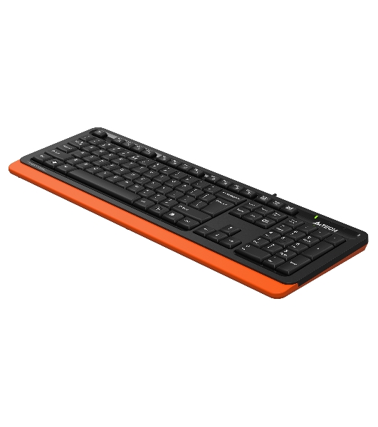 Клавиатура проводная A4Tech Fstyler FKS10, USB, черный/оранжевый