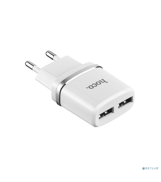Сетевое зарядное устройство C12 Smart dual USB charger, белый