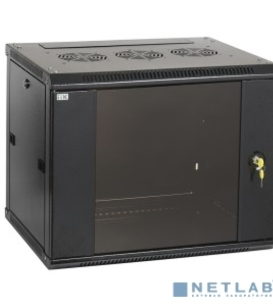 Шкаф ITK LINEA W 9U 600x450 мм дверь стекло, RAL9005