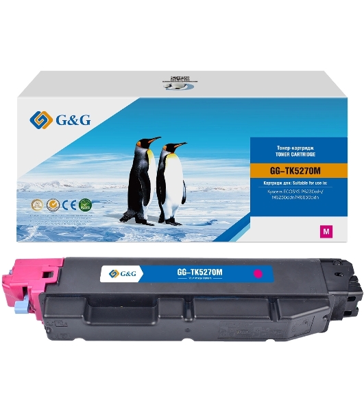 Картридж лазерный G&G GG-TK-5270M (TK5270M) пурпурный (6000 стр.) для Kyocera ECOSYS P6230cdn/M6230cidn/M6630cidn