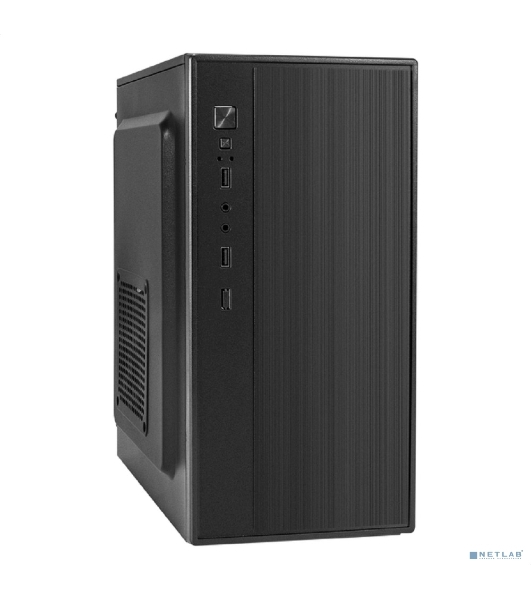 Компьютерный корпус Minitower ExeGate BAA-408 (mATX, без БП, 2хUSB, HD Audio, черный)