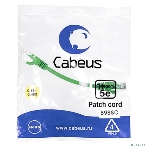 Шнур комм. Cabeus, Cat.5e, неэкр., U/UTP, RJ45/RJ45, PVC, AWG24, 0.15м, зеленый, фото 1