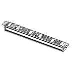 Блок розеток Rem-10 без шнура с выкл., 10 IEC 60320 C13, вход IEC 60320 C14, 10A, алюм., 19', фото4