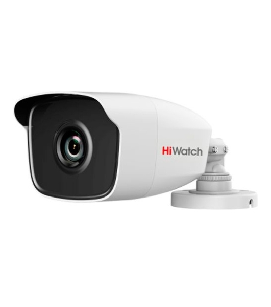 Видеокамера HiWatch DS-T110 (2.8 мм) 1Мп уличная цилиндрическая HD-TVI камера с EXIR-подсветкой до 20м 1/4' CMOS матрица; объектив 2.8мм; угол обзора 92°;