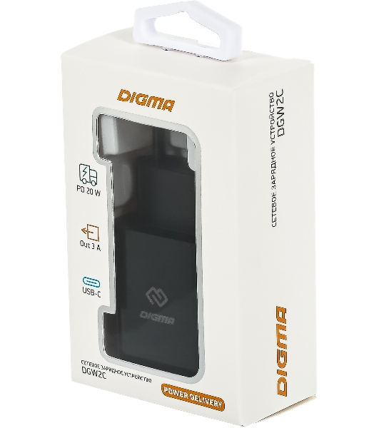 Сетевое зарядное устройство Digma DGW2C 3A PD черный