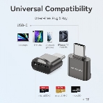 Кард-ридер Vention CLMH0/серый/OTG USB 2.0 CM/MicroSD/USB Type-C/металл, фото12