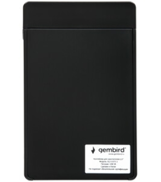 Внешний корпус 2.5' Gembird EE2-U31S-2, черный, USB Type-c, SATA, алюминий