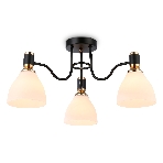 Светильник Ambrella light TR303303/3 BK/GD/FR черный/золото/белый матовый E27*3 max 60W D600*270, фото6