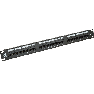 Патч-панель LANMASTER 24 порта с индикаторами, UTP, кат.5E, 1U