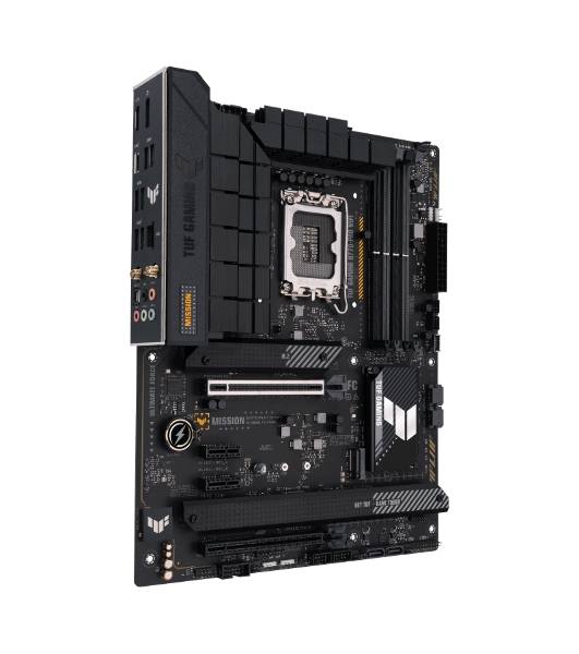 Материнская плата ASUS TUF GAMING H770-PRO WIFI, LGA 1700, Intel H770, 4xDDR5, 4xSATA, 4xM.2, 1xPCIe 5.0 x16, 1xPCIe 4.0 x4, 2xUSB-A 3.2 Gen 2, 4xUSB-A 3.2 Gen 1, 1xUSB-C 3.2 Gen 2x2, 1x2.5Gb LAN, 5x3.5 мм, 7.1, Standard-ATX