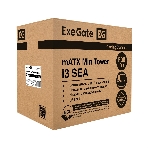 Компьютерный корпус Minitower ExeGate i3 SEA (mATX, без БП, 1*USB+1*USB 3.0, HD аудио, черный, 1 вент. 12см с RGb подсветкой, передняя и боковая панели - закаленное стекло), фото4