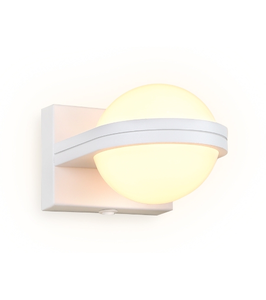 Настенный светодиодный светильник Ambrella light FW555 SWH белый песок LED 3000K 5W 80*80*138