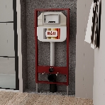 Комплект BAU 6 в 1: рамная инсталляция BAU NEO 45, унитаз подвесной безободковый вихревой со скрытым сливом Bau Dream Hurricane3, сиденье дюропласт микролифт, круглая хромированная клавиша Aquanika, фото10