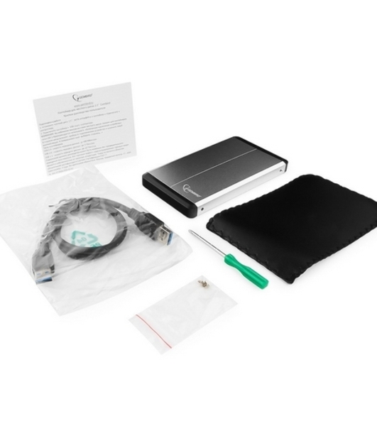 Внешний корпус для HDD Gembird EE2-U3S-2-S 2.5' EE2-U3S-2-S, серебро, USB 3.0, SATA, металл