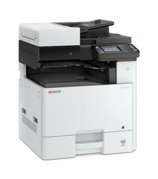 МФУ лазерное Kyocera Ecosys M8124cidn (1102P43NL0), A3, цветной, печ. до 24 стр/мин. (А4) до 12 стр/мин. (А3), скан. до 50 стр/мин., 1200 x 1200 dpi (печать) 600x600dpi (скан.), USB, RJ-45, NFC, Air Print, Mopria