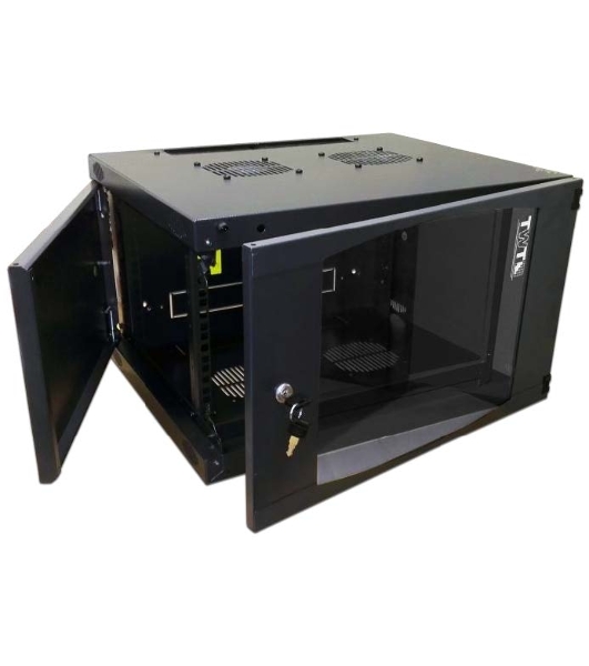 Шкаф настенный Lanmaster Next TWT-CBWNG-15U-6X6-BK 15U 550x600мм пер.дв.стекл съемные бок.пан. 60кг черный