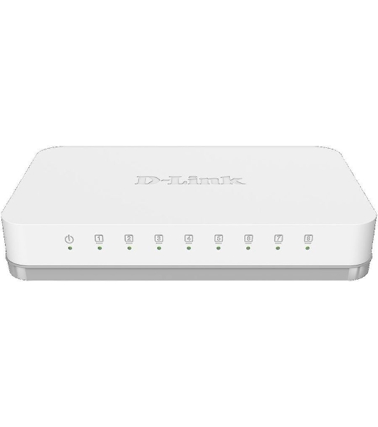 Коммутатор D-Link DGS-1008A/F1A, 8×1 Гбит/с, неуправляемый