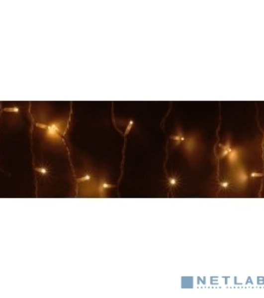 Новогодние светоукрашения Neon-night Гирлянда Айсикл (бахрома) светодиодный, 4,8 х 0,6 м, белый провод, 220В, диоды тепло-белые