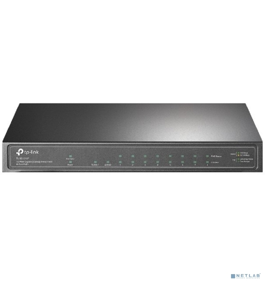 Коммутатор TP-Link TL-SG1210P 10-портовый гигабитный настольный с 8 портами PoE+ SMB
