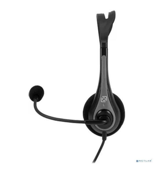 Гарнитура Oklick HS-M300 чёрный/серый, проводная, USB