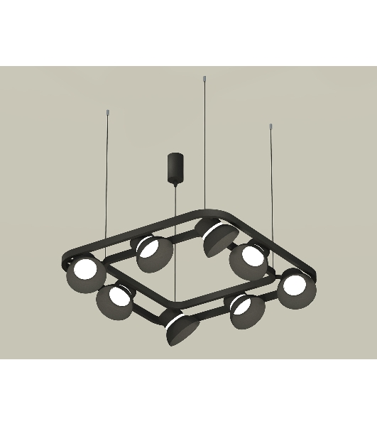 Светильник Ambrella light XB9182080/8 SBK/FR черный песок/белый матовый GX53 (С9182, N8141)
