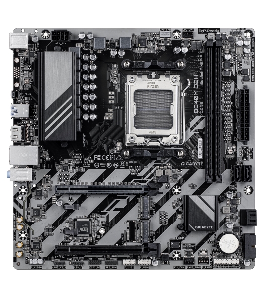 Материнская плата Gigabyte B840M D2H (V1.2), AM5, AMD B840, 2xDDR5, 4xSATA, 2xM.2, 1xPCIe 4.0 x16, 1xPCIe 3.0 x4, 1xHDMI, 1x2.5Gb LAN, 2xUSB-A 5Gbps, 8xUSB-A 2.0, 3x3.5 мм, 7.1, mATX