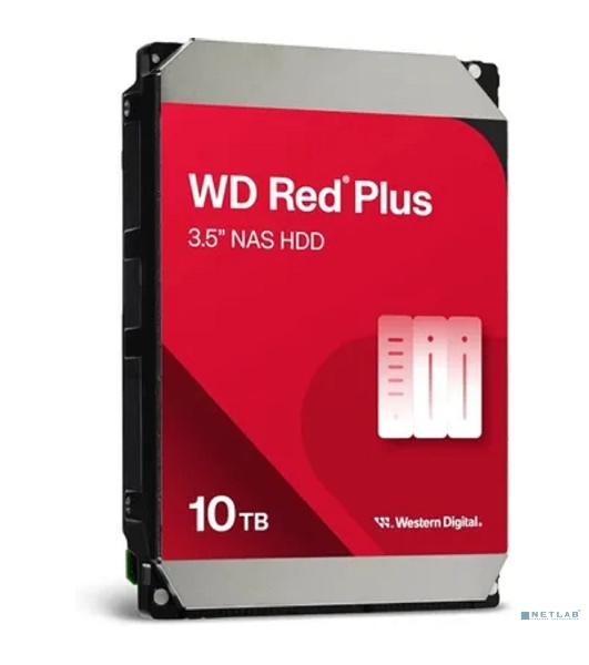 Жесткий диск HDD Western Digital 10Tb, 7200RPM SATA 3.5 Red Plus NAS 512MB buffer