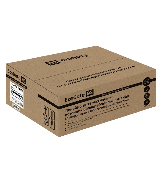 ИБП ExeGate ServerRM UNL-850.LCD.AVR.2SH.3C13.USB.2U (850VA/510W, Color LCD, AVR, 2*Schuko+3*C13, USB, батарея 12V 9Ah, 2U, установка в стойку, Black)