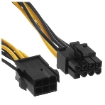 Кабель питания PCIe Cablexpert CC-PSU-68-30CM, PCIe 6pin(M)/PCIe 8pin(F), 30 см, пакет, фото4