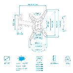 Кронштейн для телевизора Arm Media MARS-01 черный, 10'-32' макс. 20 кг, настенный, поворот и наклон, фото6