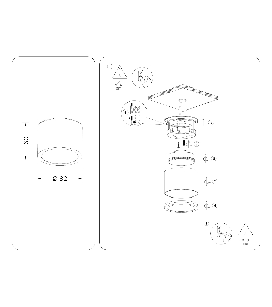 Светильник Ambrella light TN6550 WH белый IP44 GX53 max 15W D82*60
