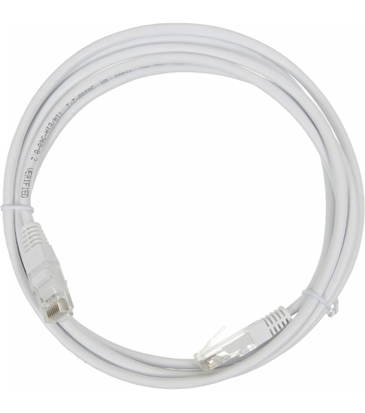 Патч-корд LANMASTER UTP TWT-45-45-2.0-WH вилка RJ-45-вилка RJ-45 cat.5е 2м белый ПВХ (уп.:1шт)