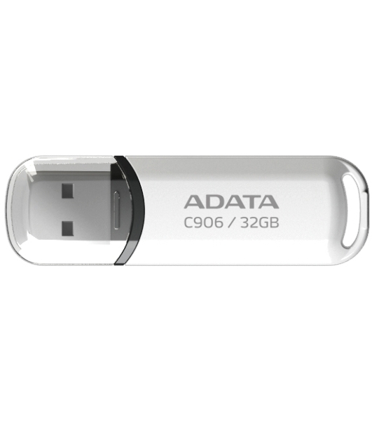 Флешка USB ADATA C906 (AC906-32G-RWH), 32Gb, USB 2.0, R/W 15/5, белый
