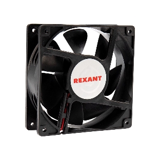 Вентилятор для корпуса Rexant RХ 12038MS 12 VDC черный, 120 мм, 2300 об/мин, 36 дБ, 2 pin