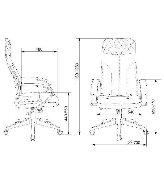 Кресло Бюрократ CH-608 Fabric Alfa 44 темно-серый, ткань