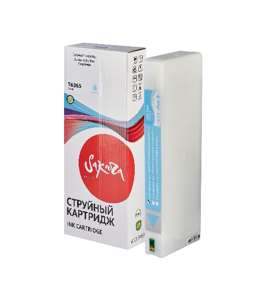 Картридж струйный Sakura C13T636500 (T6365 Light Cyan) для Epson, светло-голубой, 700 мл.