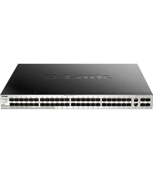 Коммутатор D-Link DGS-3130-54S/B1A, 48×1 Гбит/с SFP + 2×10 Гбит/с Base-T + 4×10 Гбит/с SFP+, управляемый