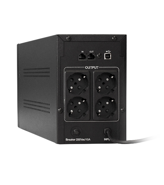 Источник бесперебойного питания ExeGate SpecialPro UNB-2200.LED.AVR.EURO.RJ.USB 2200VA/1300W, LED, AVR, 4 евророзетки, RJ45/11, USB, черный