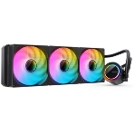Система жидкостного охлаждения Jonsbo TG-420 ARGB Black, 420 мм, 3x140 мм, 800-1800 об/мин, 20.3-36.2 дБ, 4-pin PWM, 300 Вт, ARGB, черный, фото9