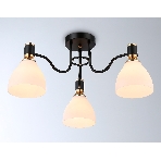 Светильник Ambrella light TR303303/3 BK/GD/FR черный/золото/белый матовый E27*3 max 60W D600*270, фото 1