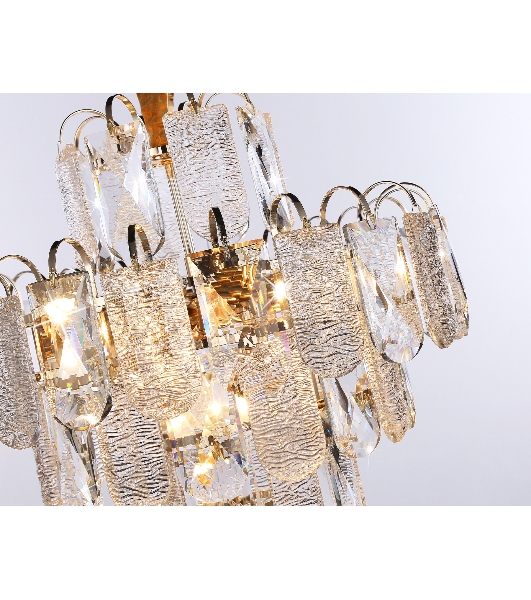 Светильник Ambrella light TR5231/9 SGD/CL/FR золото/прозрачный/белый матовый E27*9 max 40W D500*530