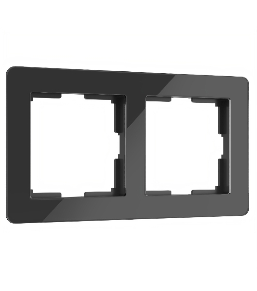 Рамка на 2 поста Acrylic (черный) W0022708