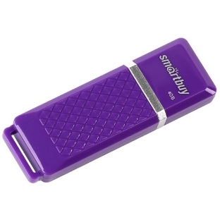 Флешка USB Smartbuy Quartz violet (SB4GbQZ-V), 4Gb, USB 2.0, R/W 20/10, фиолетовый