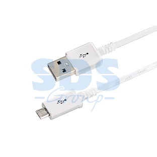 Кабель Rexant microUSB длинный штекер 1 м белый