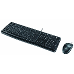 Комплект клавиатура+мышь Logitech MK120 проводной, USB, 1000 DPI, чёрный(заводская гравировка), фото 1