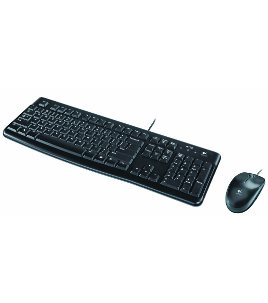 Комплект клавиатура+мышь Logitech MK120 проводной, USB, 1000 DPI, чёрный(заводская гравировка)