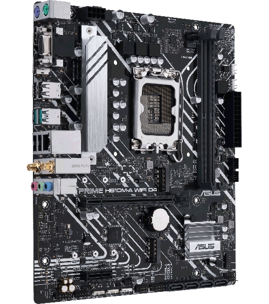 Материнская плата ASUS PRIME H610M-A WIFI D4, LGA 1700, Intel H610, 2xDDR4, 4xSATA, 2xM.2, 1xPCI-E 4.0 x16, 1xHDMI, 1xDisplayPort, 1x 1Gb LAN, 2xUSB-A 3.2 Gen 2, 4xUSB-A 2.0, 3x3.5 мм, 7.1, Micro-ATX