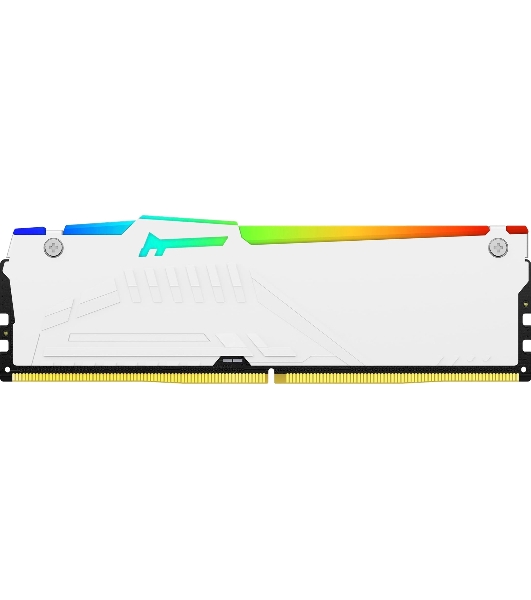 Оперативная память Kingston Fury Beast, DDR5, 16Gb (1x16Gb), 6000MHz, CL36, DIMM, с радиатором, RGB, белый