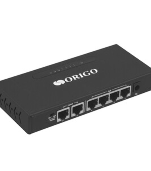 Коммутатор неуправляемый PoE ORIGO OS1206P/60W/A1A 4x100Base-TX PoE+, 2x100Base-TX, PoE-бюджет 60 Вт, корпус металл