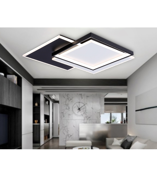Светильник Ambrella light FA7723 WH/BK белый/черный 3000K-6400K 82W 500*500*70 (ПДУ РАДИО 2.4G)
